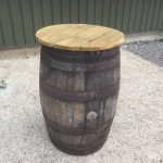 Oak Barrel Poseur Table